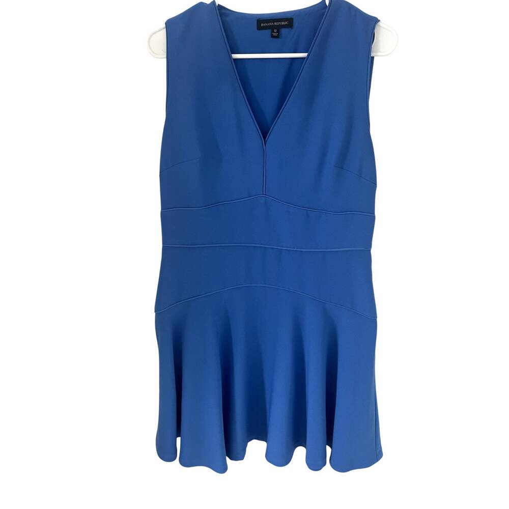 Banana Republic Cobalt-Blue Sleeveless Fit & Flare Dress Sz 12